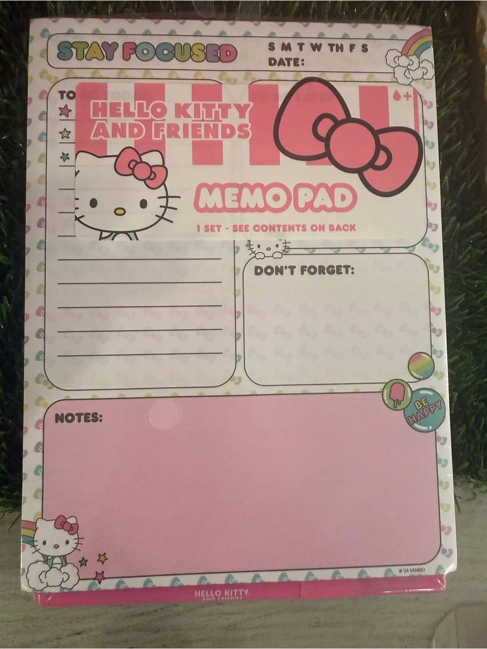Hello Kitty Pink and White Memo Pad